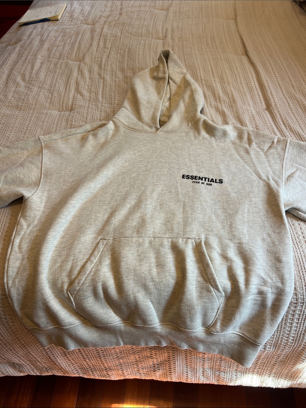 Fear of God Essentials Light Gray Pullover Hoodie